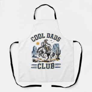 Cool Dads Club Vintage Cowboy Western Shirt Ontwer Schort