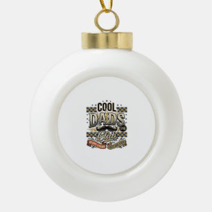Cool Dads Club Vintage Gravure Vader T-shirt Ontwe Keramische Bal Ornament