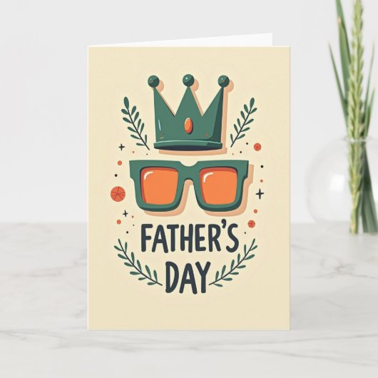 Cool Dads Day Kroon Zonnebril Kaart (Voorkant)