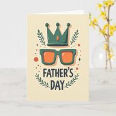 Cool Dads Day Kroon Zonnebril Kaart (Gele Bloem)