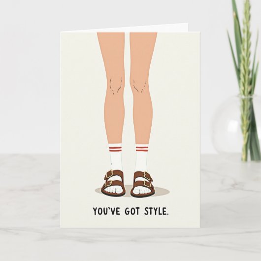 Cool Dads Day Sandalenkaart Kaart (Voorkant)