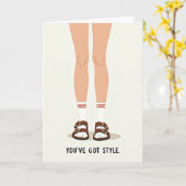 Cool Dads Day Sandalenkaart Kaart (Gele Bloem)