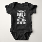 Cool Dads Tattoo Beard Mustache Inked Vader Romper (Voorkant)