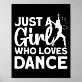 Cool Dance Kunst Voor Vrouwen Tiener Meisje Jazz D Poster (Voorkant)
