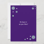 Cool Dance Party Bar Bat Mitzvah Joodse uitnodigin Kaart (Achterkant)