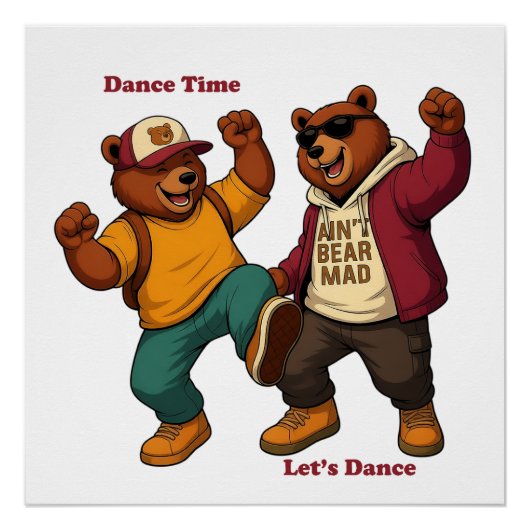 Cool Dancing Bears Perfect Poster (Voorkant)