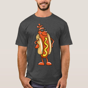 Cool Dancing Hot Dog Gift Funny Hotdog-cadeautjes T-shirt