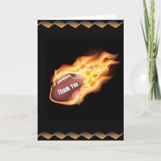 Cool Dankjewel Vlammende Voetbal Kaart (Voorkant)