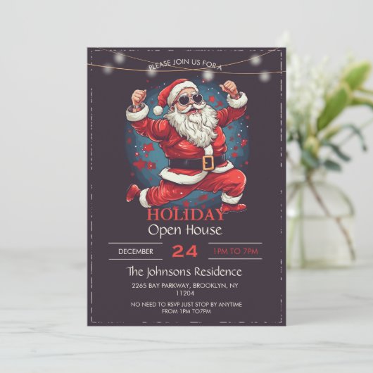 Cool dansen Sinterklaas Illustratie Kaart (Staand voorkant)