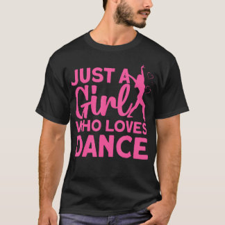 Cool danskunst voor meisjes vrouwen dansen minnare t-shirt