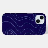 Cool Dark Blue Light Blue Waves iPhone / iPad case (Achterkant (horizontaal))
