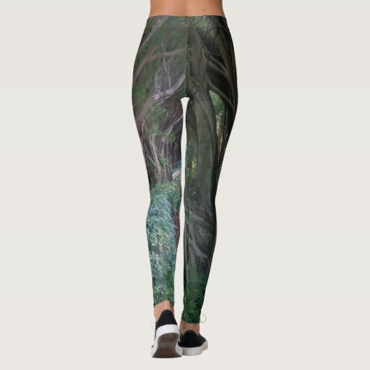 Cool Dark Forest Tress Print Leggings (Achterkant)
