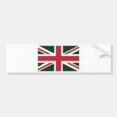 Cool Dark Green Red Union Jack Britse (UK) vlag Bumpersticker (Voorkant)