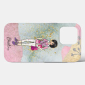 Cool Dark Hair Fashionable Girl Name Case-Mate iPhone Case (Achterkant (horizontaal))