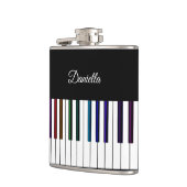 Cool Dark Psychedelic Piano Keyboard Music Flask Heupfles (Links)