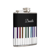 Cool Dark Psychedelic Piano Keyboard Music Flask Heupfles (Rechts)
