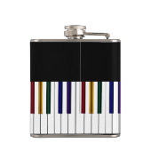 Cool Dark Psychedelic Piano Keyboard Music Flask Heupfles (Achterkant)