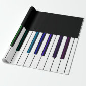 Cool Dark Psychedelic Piano Keys Cadeaupapier (Uitgerold)