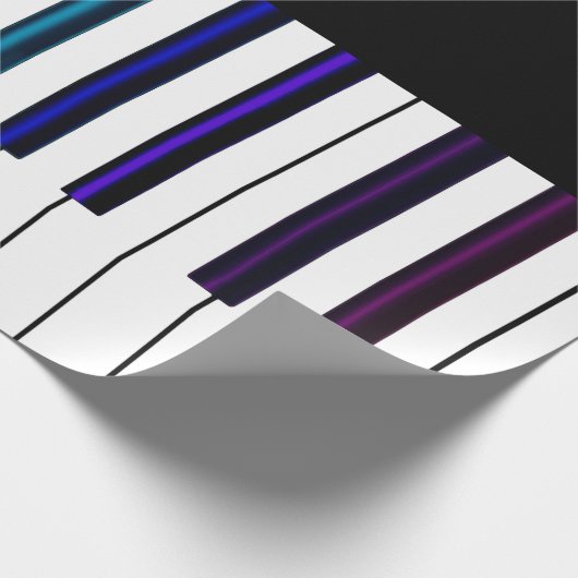 Cool Dark Psychedelic Piano Keys Cadeaupapier (Hoek)