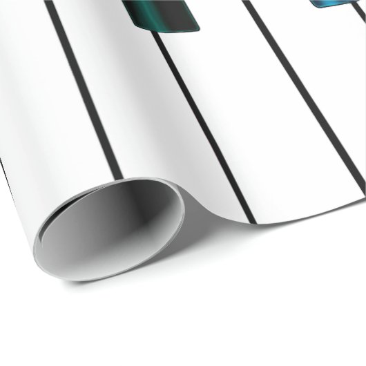 Cool Dark Psychedelic Piano Keys Cadeaupapier (Rol Hoek)