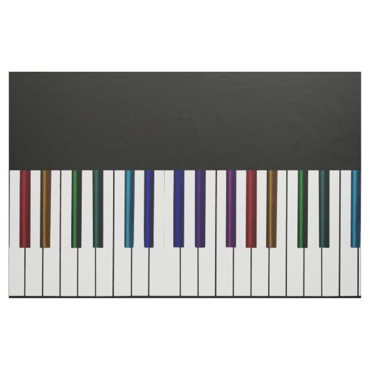 Cool Dark Psychedelic Piano Keys Stof (Fat Quarter)