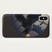 Cool Dark Raven Art iPhone X Hoesje (Achterkant (horizontaal))