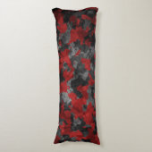 Cool Dark Red Camo Body Pillow Lichaamskussen (Voorkant Verticaal)