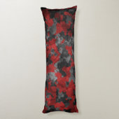 Cool Dark Red Camo Body Pillow Lichaamskussen (Achterkant (Verticaal))