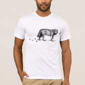 Cool Dark Wolf Black Wolf Paw Retro Magic T-shirt (Voorkant)