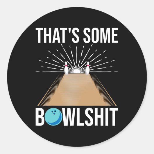 Cool Dat is een grappig bowlingcadeau voor mannen  Ronde Sticker (Voorkant)
