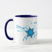 Cool David Star & Yiddish Words Blue Mok (Links)