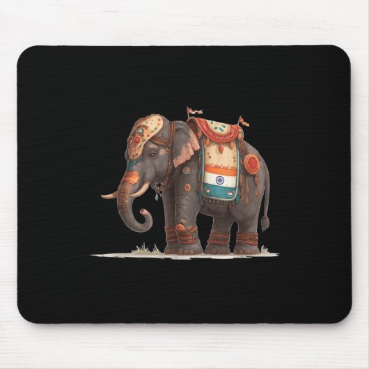 Cool Decorated Elephant Graphic Costume Muismat (Voorkant)