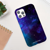 Cool Deep Space Galaxy met naam Case-Mate iPhone Case