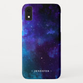 Cool Deep Space Galaxy met naam Case-Mate iPhone Case (Achterkant)