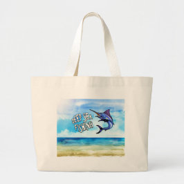 Cool Deep Zee Vist Ocean Grote Tote Bag