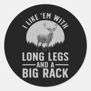 Cool Deer Hunting Art Voor Mannen Vrouwen Jagen Wi Ronde Sticker