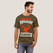 Cool Deer Hunting Machinist T-shirt (Voorkant volledig)