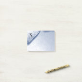 Cool Denim Look Persoonlijke Initiaal Post-it® Notes (Op bureau)