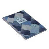 Cool Denim Patchwork Notitieboek (Rechterzijde)