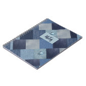 Cool Denim Patchwork Notitieboek (Linkerzijde)