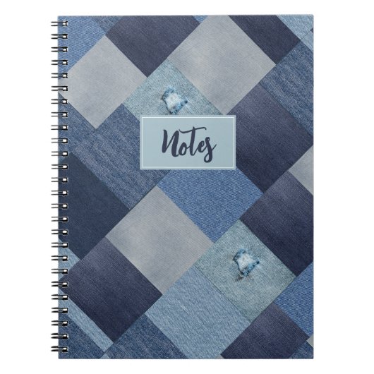 Cool Denim Patchwork Notitieboek (Voorkant)
