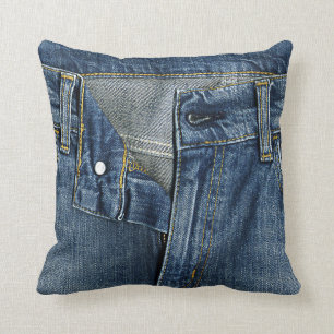 Cool denim texture Sierkussen 16 x 16 inch