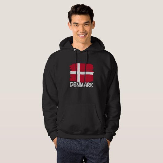 Cool Denmark Flag Hoodie (Voorkant volledig)