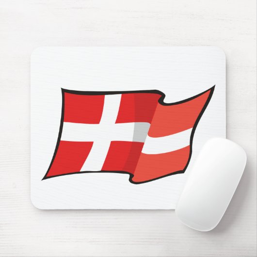Cool Denmark Flag Muismat (Met muis)