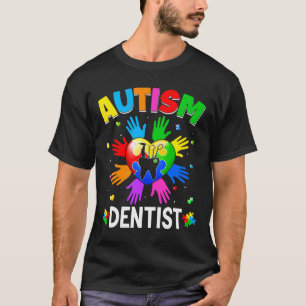 Cool Dentist Autism Awareness Heart Puzzle Raising T-shirt