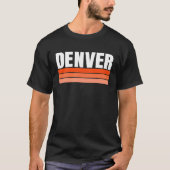 Cool Denver Orange Striped Simple & Basic Minimal  T-shirt (Voorkant)