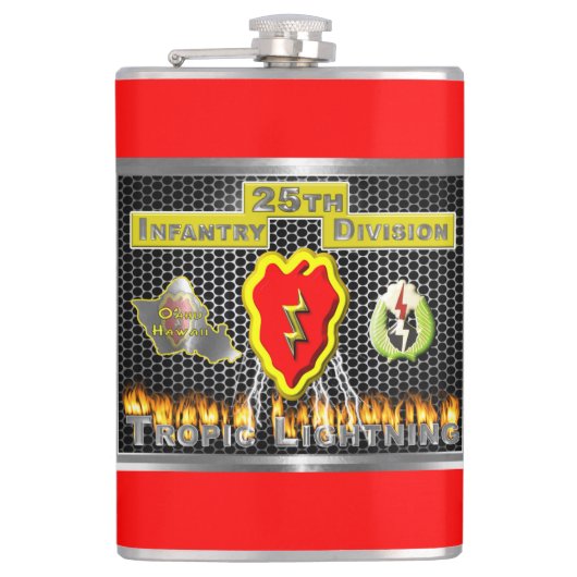 Cool Design 25e Infanteriedivisie Heupfles (Voorkant)
