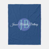 Cool Design Personaliseer de naam en het monogram  Fleece Deken (Voorkant)
