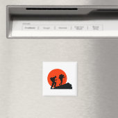 Cool designer magneet houdt van wandelen (Insitu (Vaatwasser))