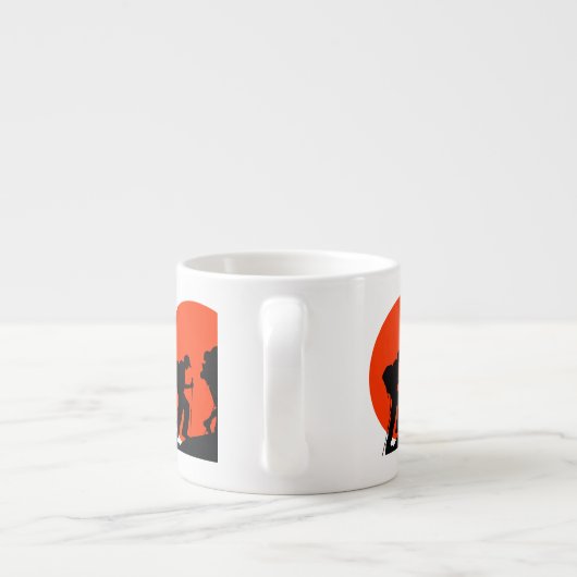 Cool Designer mok Ik hou van wandelen (Achterkant)